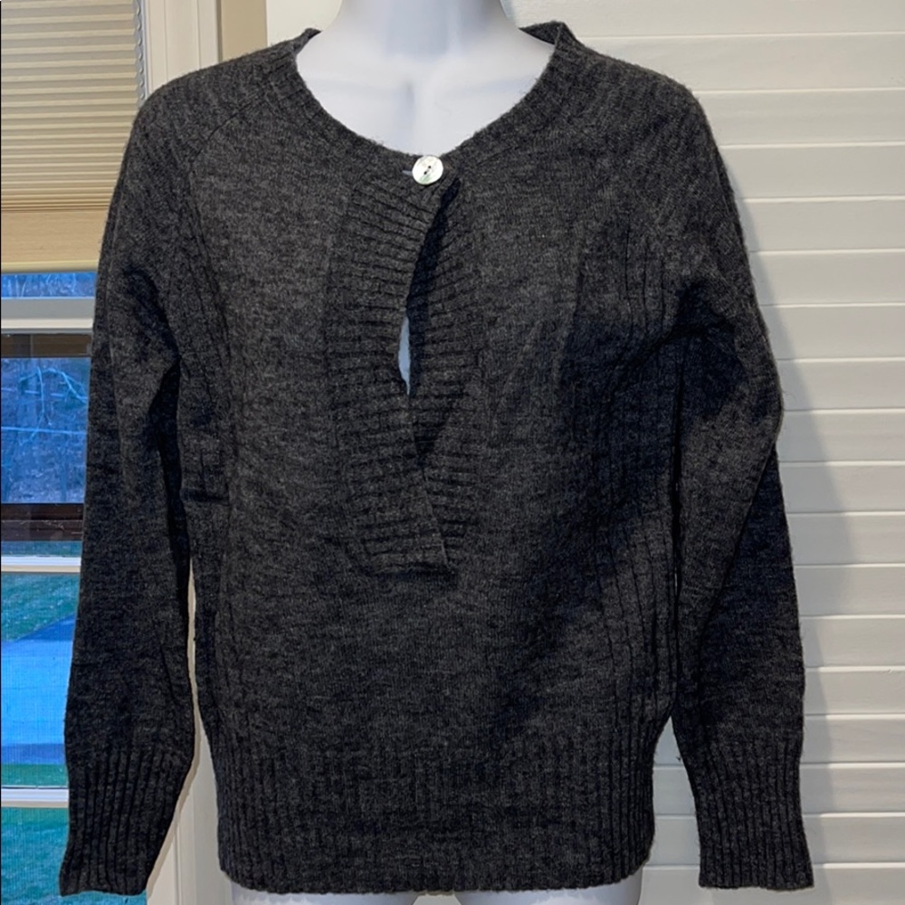 Solid gray sweater